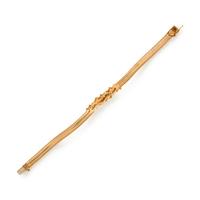 Yellow Gold and Diamond Necklace and Bracelet