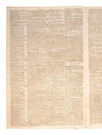 [PRE-REVOLUTIONARY WAR]. The Glocester Journal . Vol. XLV, No. 2306. Gloucester, England: R. Raikes, 4 August 1766.