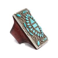 Navajo Silver and Turquoise Cluster Ketoh