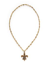 YELLOW GOLD AND HARDSTONE NECKLACE