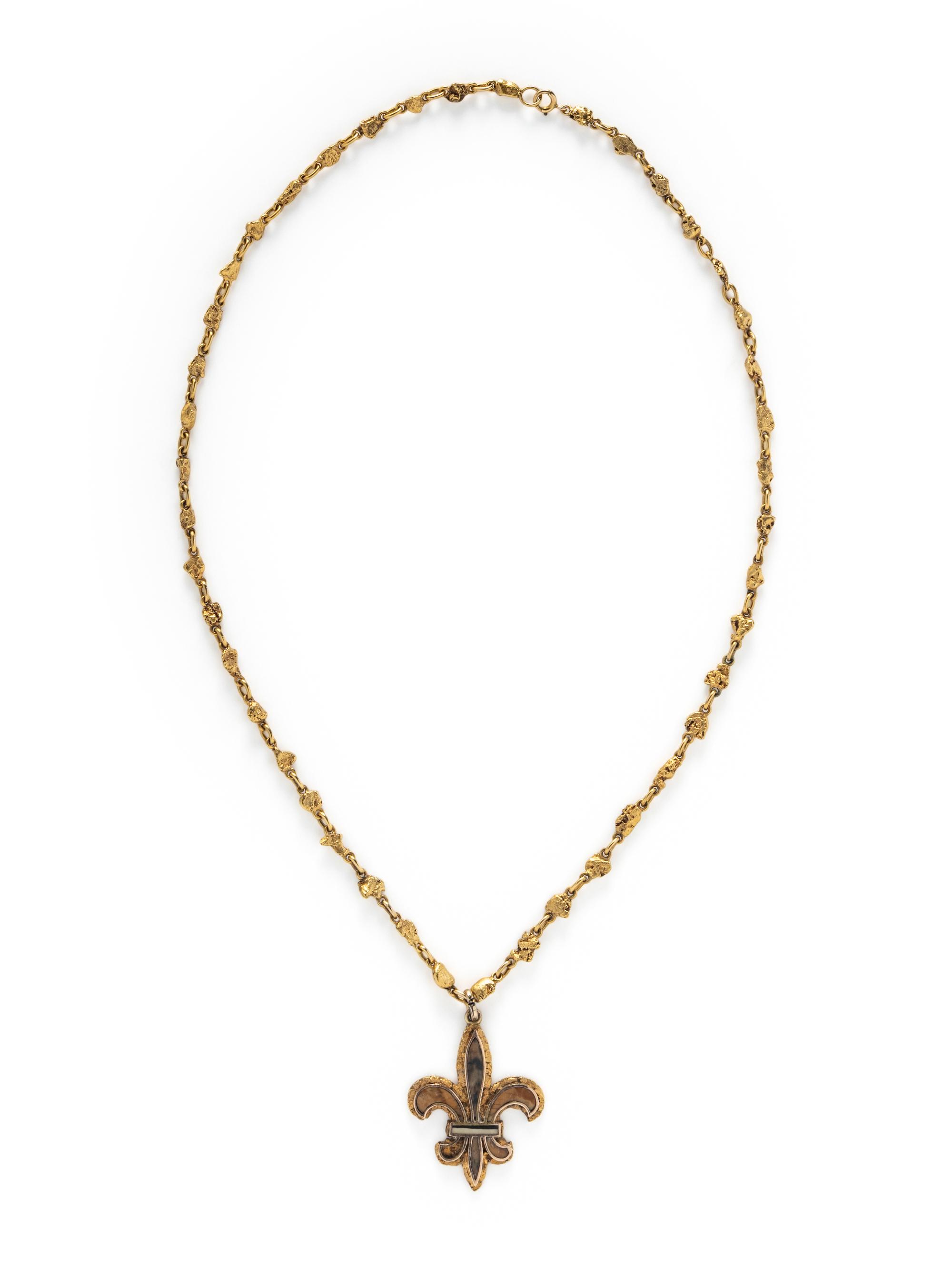 YELLOW GOLD AND HARDSTONE NECKLACE