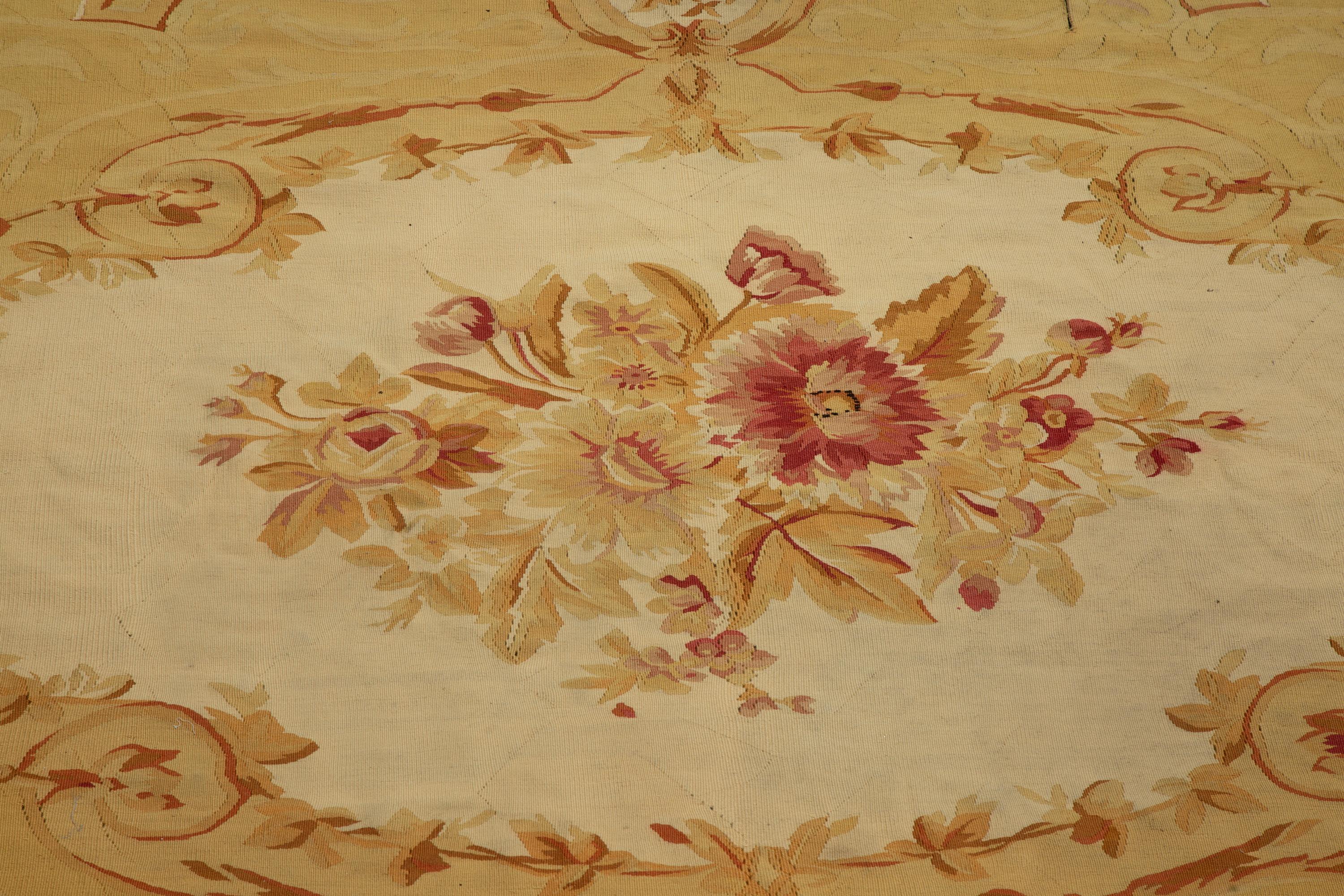 An Aubusson Style Wool Carpet