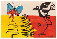 Butterfly and Shore Bird