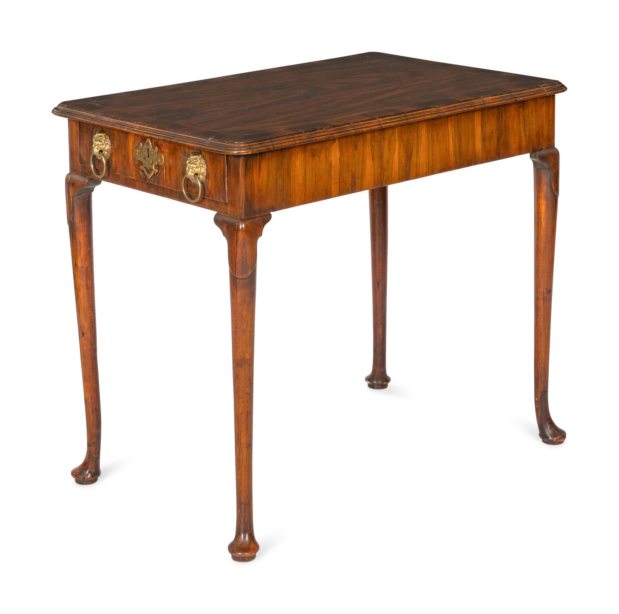 A George III Walnut Veneered Side Table