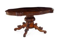 A Rococo Style Carved Walnut Center Table