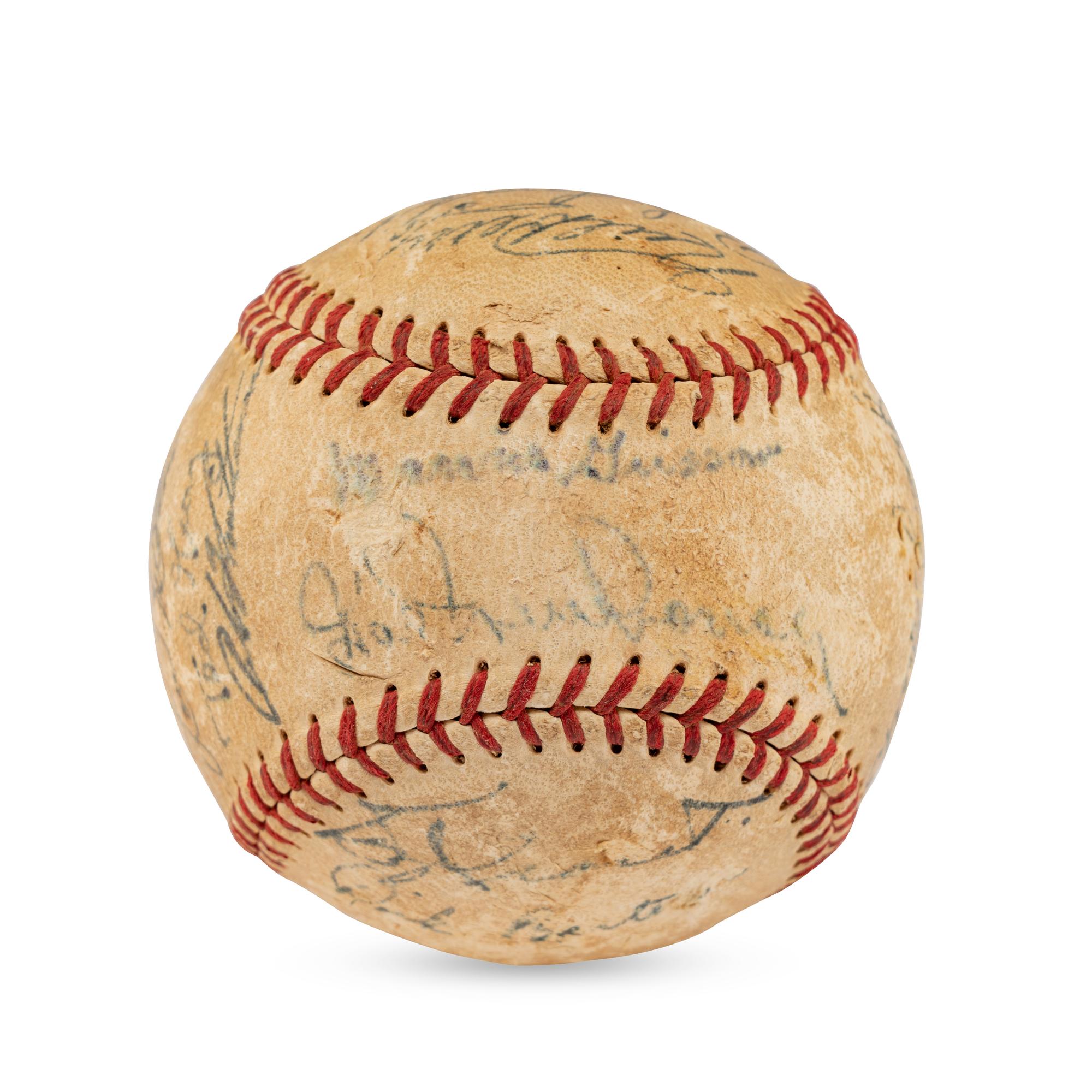 A 1947 Detroit Tigers Team Signed Autograph Baseball