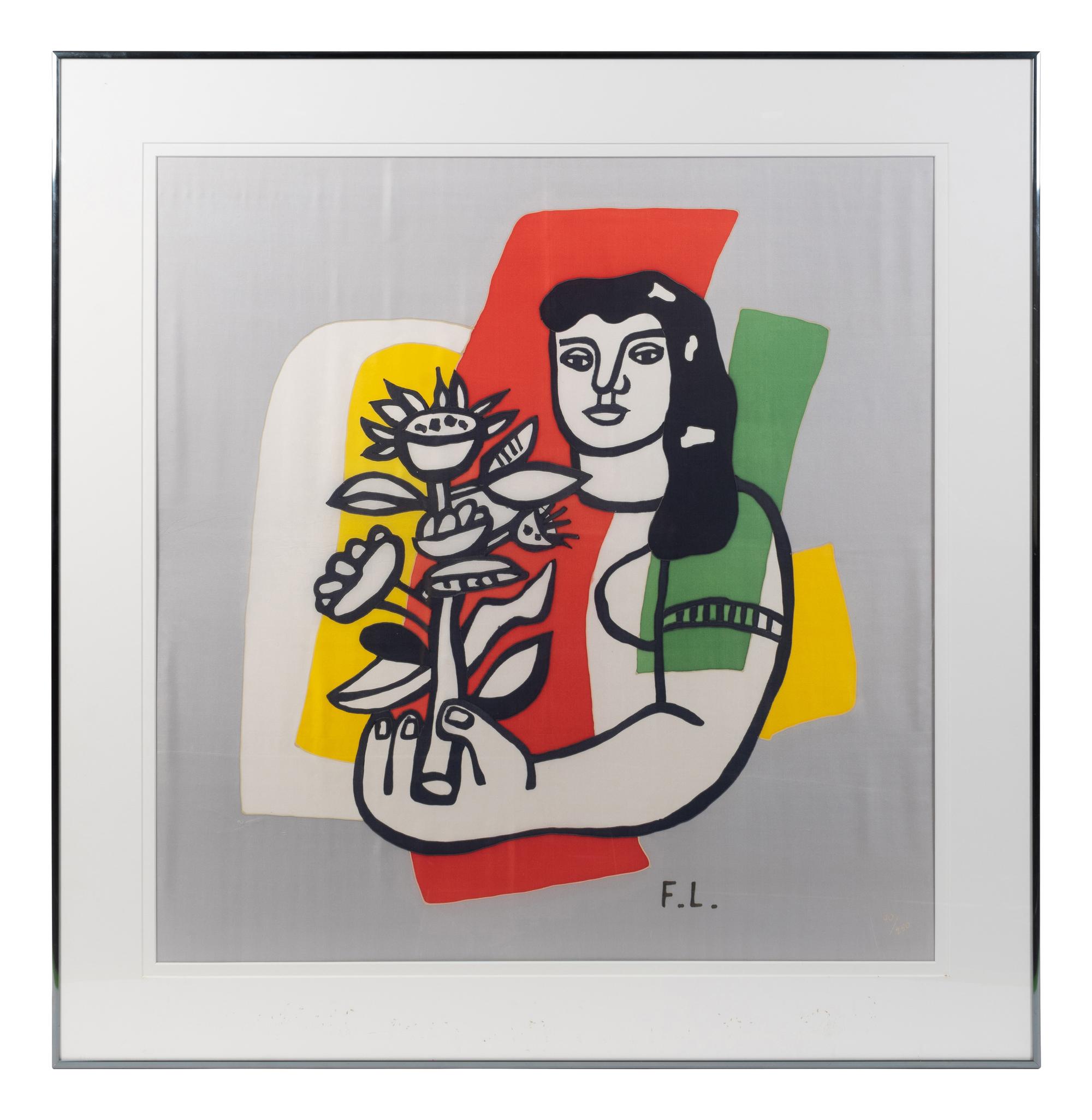 A Silk Scarf: Woman with Flower