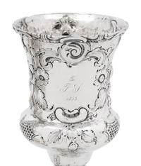 Two American Silver Repoussé Goblets