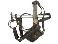 [CIVIL WAR]. A group of 2 bridles, incl. McClellan cavalry bit and bridle.