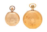 A Collection of Yellow Gold Hunter Case Pocket Watches,