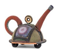 A Pair of Whimsical Ceramic Teapots
