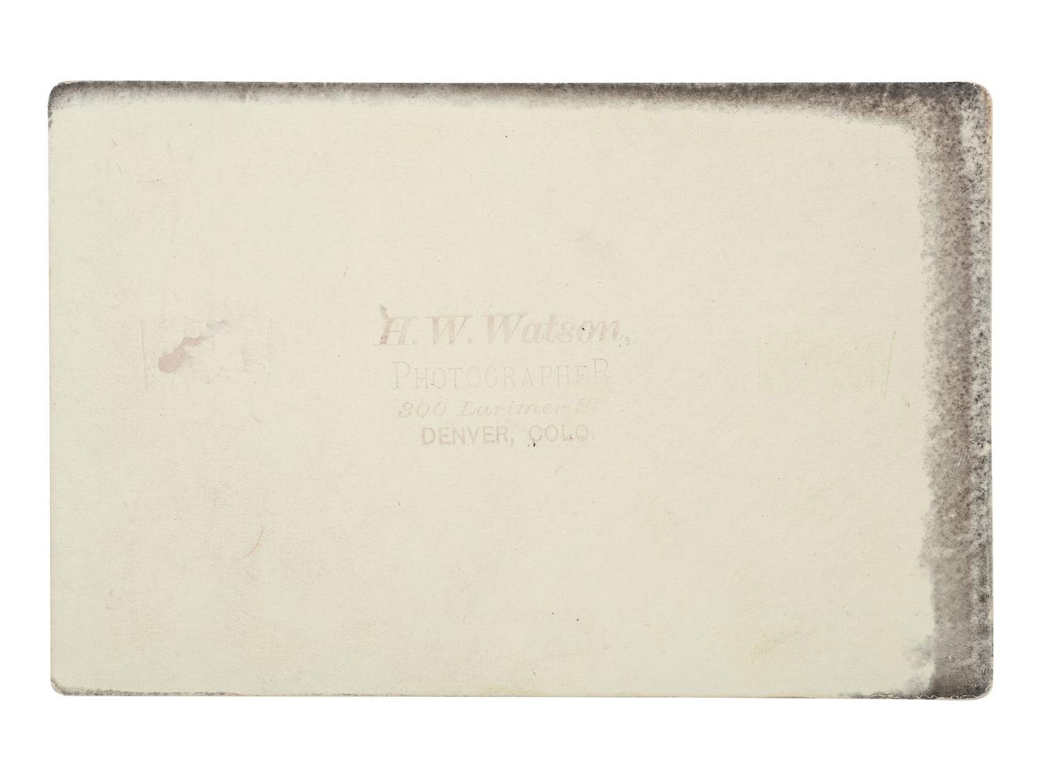 [COLORADO]. [ John H. Blood Hardware Company Promotional Wagon ]. Denver, CO: H.W. Watson, ca 1881.