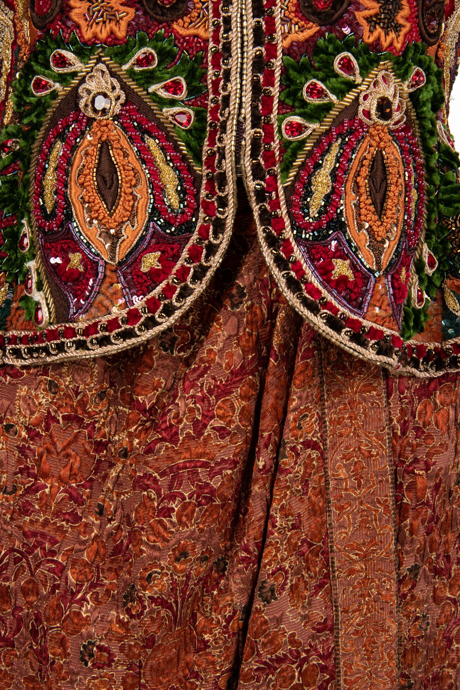 Oscar de la Renta Beaded Jacket and Skirt Ensemble, 1980-90s