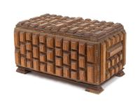 Anonymous, Mid 20th Century, A Tramp Art Puzzle Chest