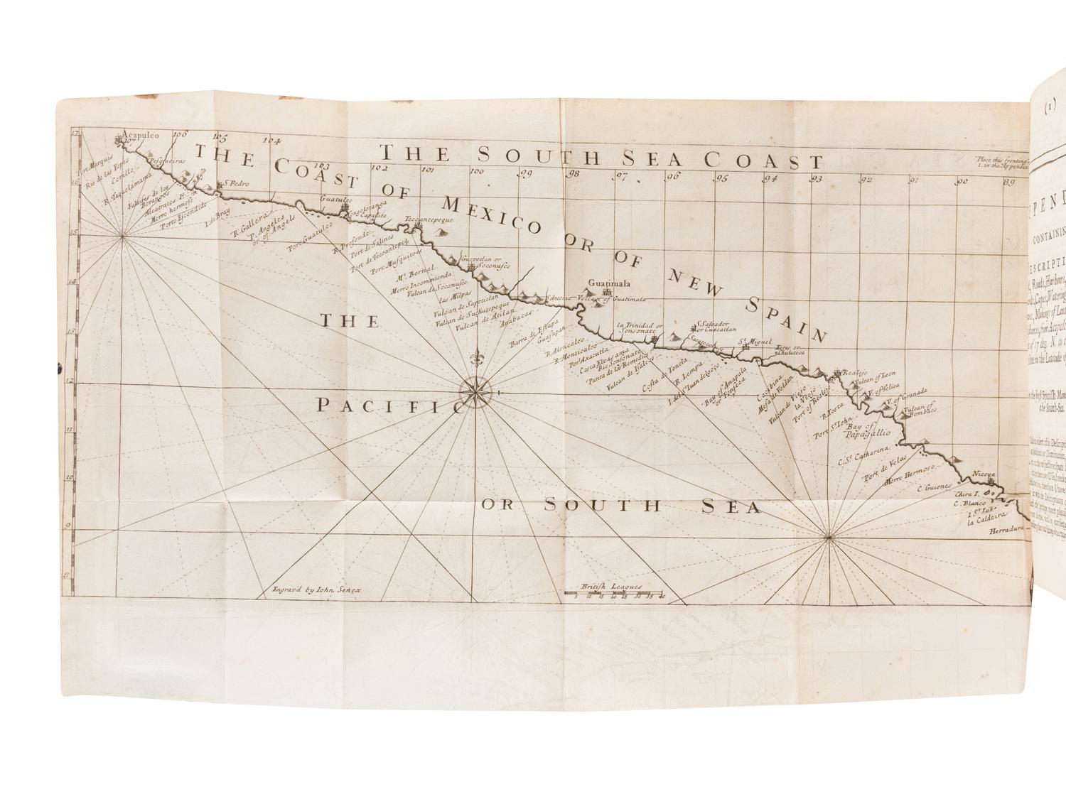 [TRAVEL & EXPLORATION]. -- ROGERS, Woodes. A Cruising Voyage Round the World: First to the South Sea, thence to the East Indies .... Second edition. London: For Andrew Bell and Bernard Lintot, 1718.