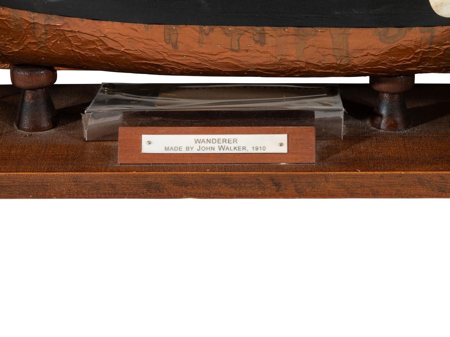 A Carved and Painted Wood Ship Model of the Wanderer