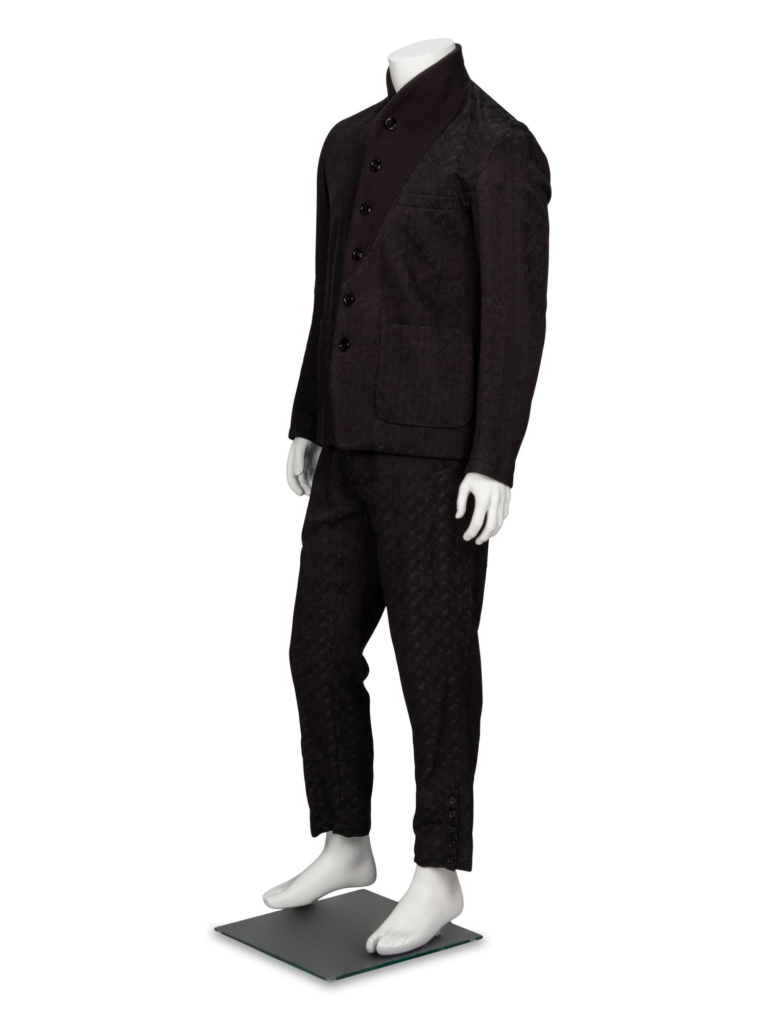 Ann Demeulemeester, Black Jacquard Suit