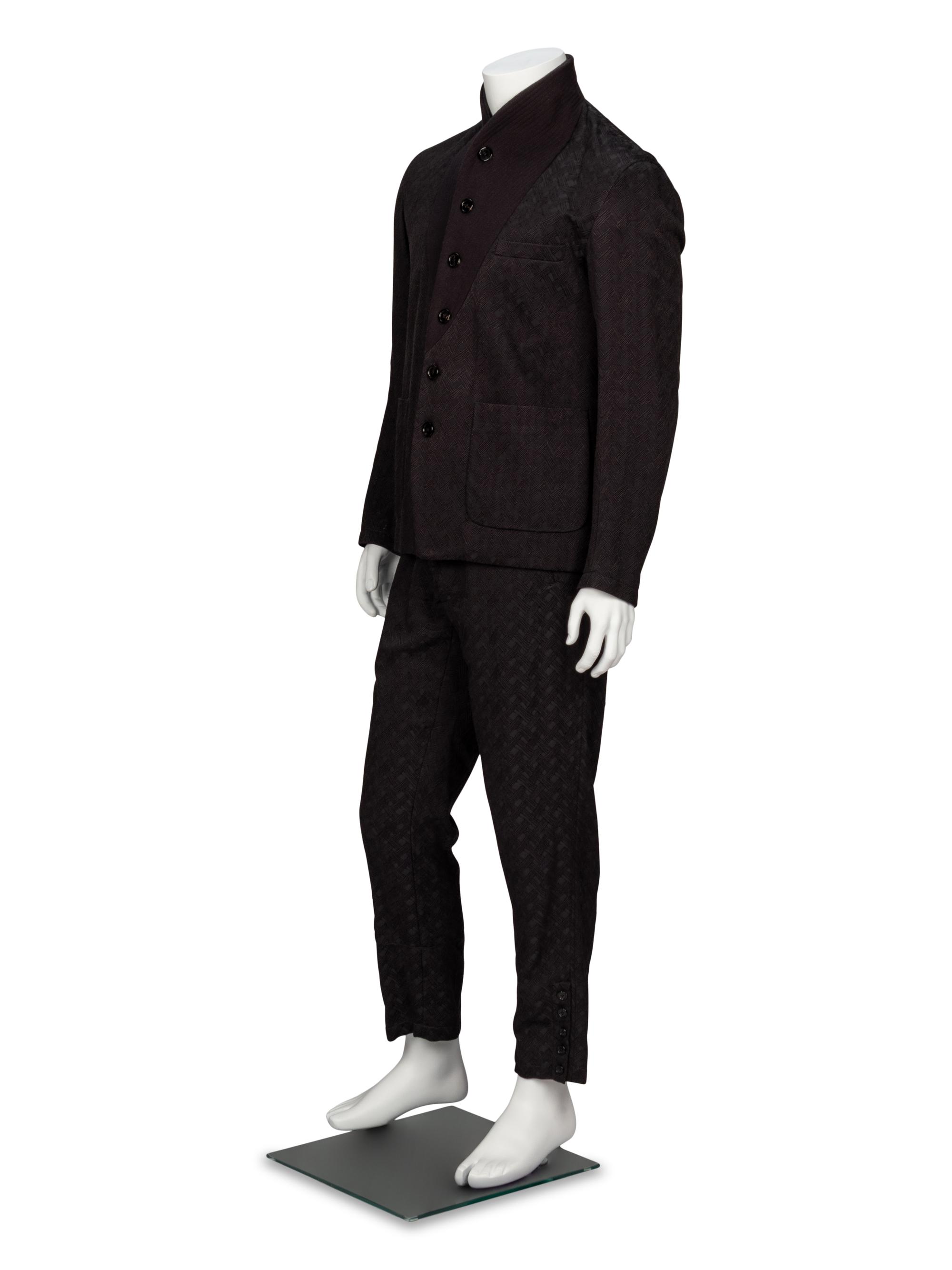 Ann Demeulemeester, Black Jacquard Suit