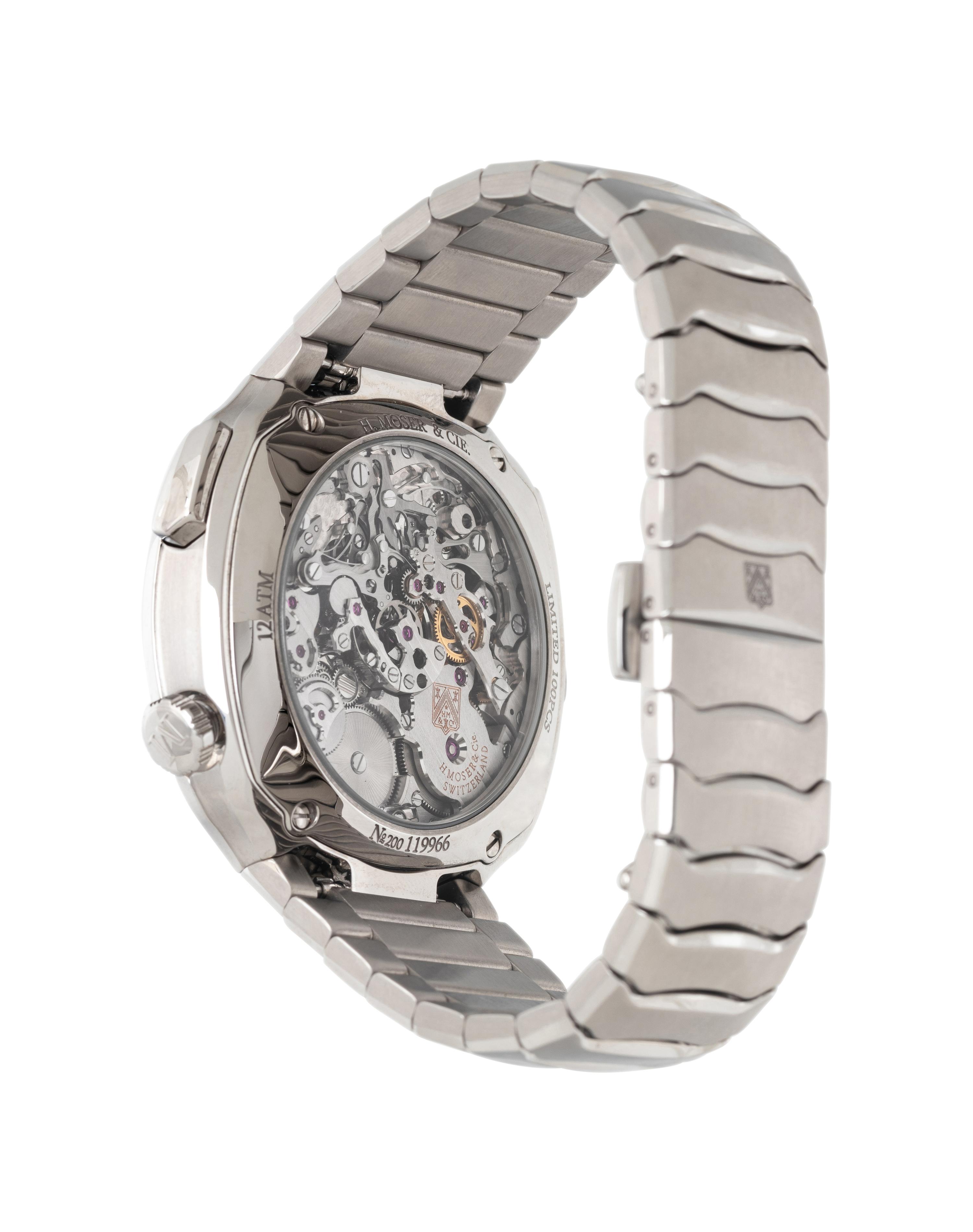 H. MOSER & CIE, REF. 6902-1200 STAINLESS STEEL 'STREAMLINER FLYBACK CHRONOGRAPH' WATCH