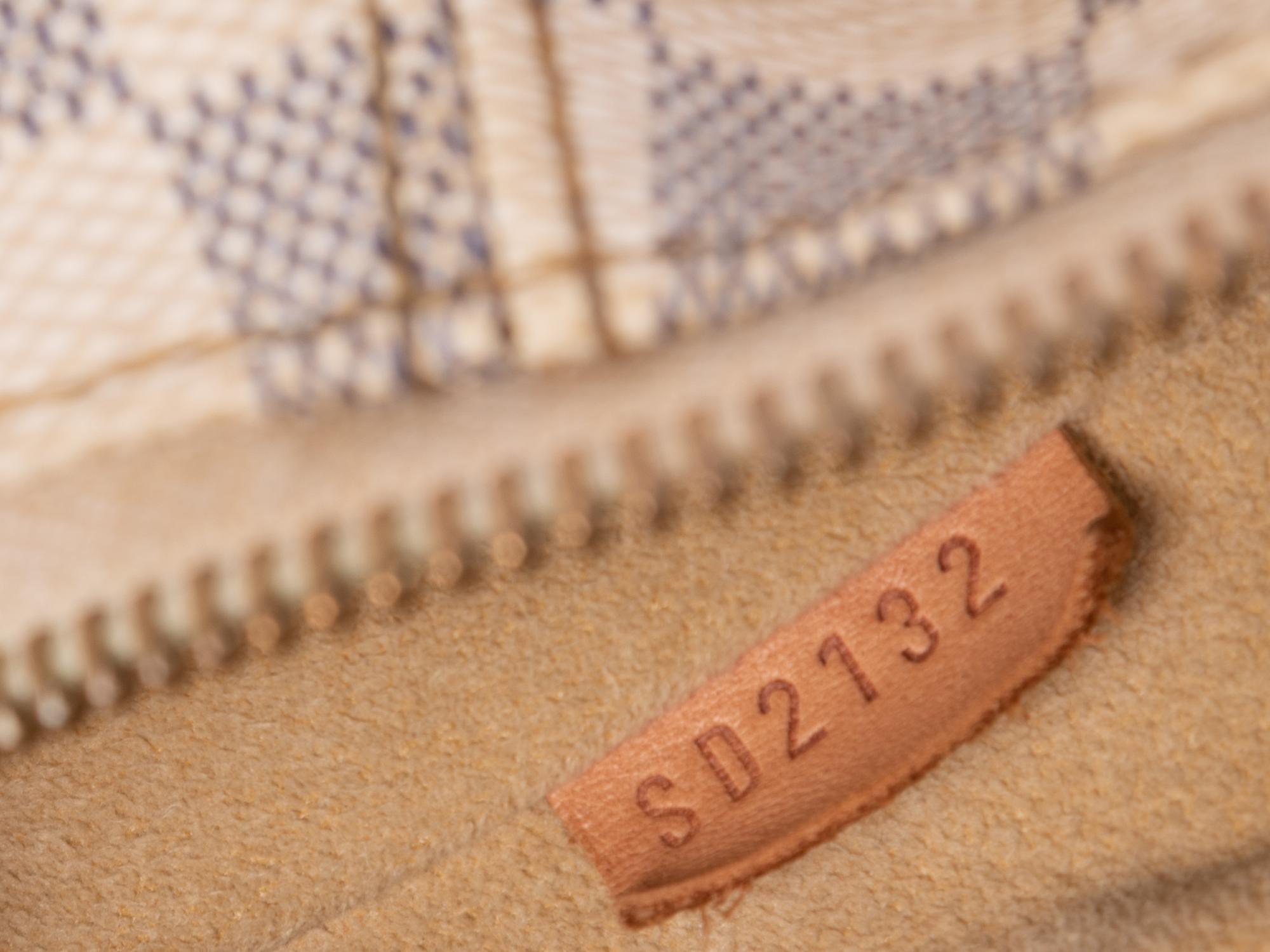 Two Louis Vuitton Damier Azur Items: One Handbag and One Wallet, 2012