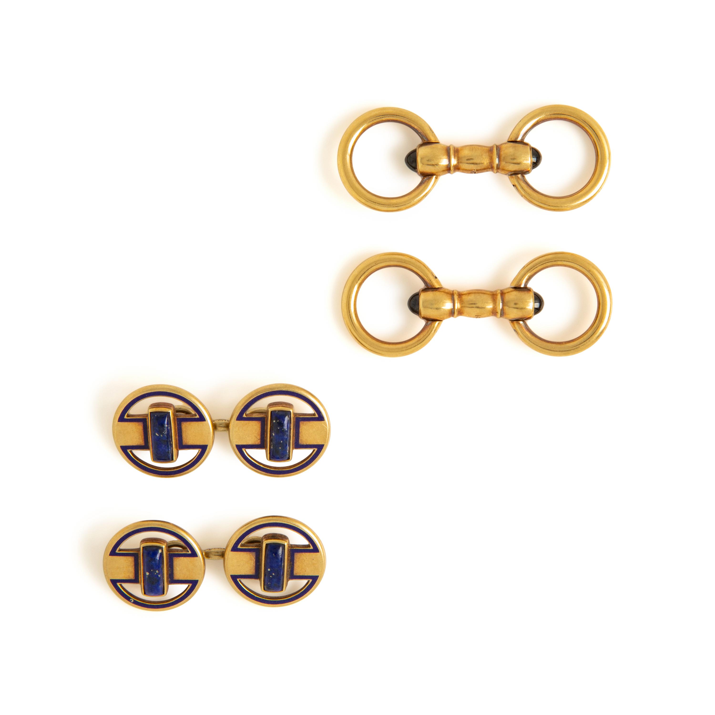 Cartier, A Pair of Cufflinks with an Unsigned Pair of Cufflinks