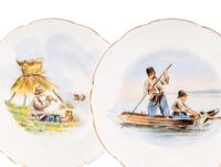 A Pair of M.S. Kuznetsov Porcelain Bread Plates