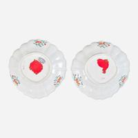 A Pair of Worcester Shaped Porcelain Plates circa 1775
