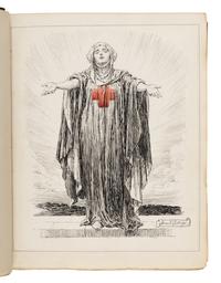 [The Red Cross]. An exceptional album of autographs, letters, and original artwork assembled to benefit the British Red Cross during WWI. [N.p.: N.p.], 1917.