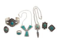 Southwestern-style Sterling Silver and Turquoise Jewelry