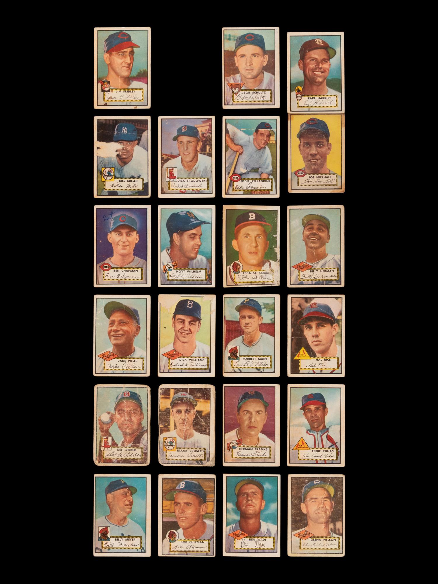 A Near Set of 1952 Topps Baseball Cards (402/407) Featuring 93 High Numbers