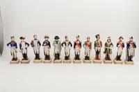 Twelve Scheibe-Alsbach Porcelain Figures of Napoleonic Soldiers