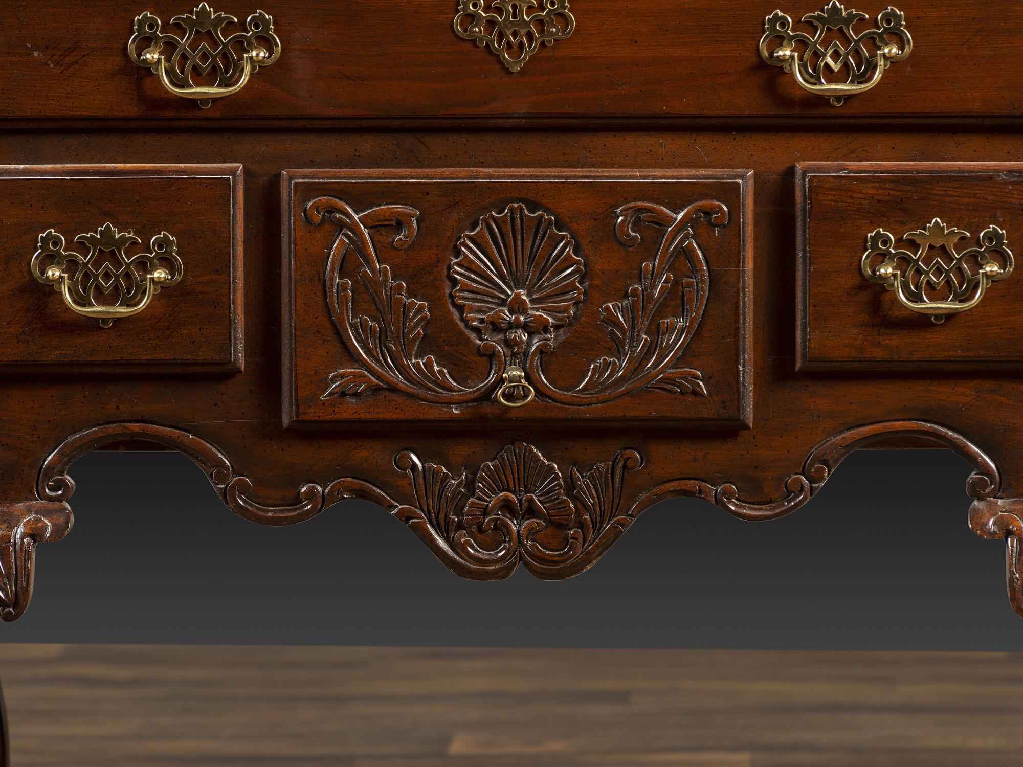 A Chippendale Style Carved Mahogany Dressing Table