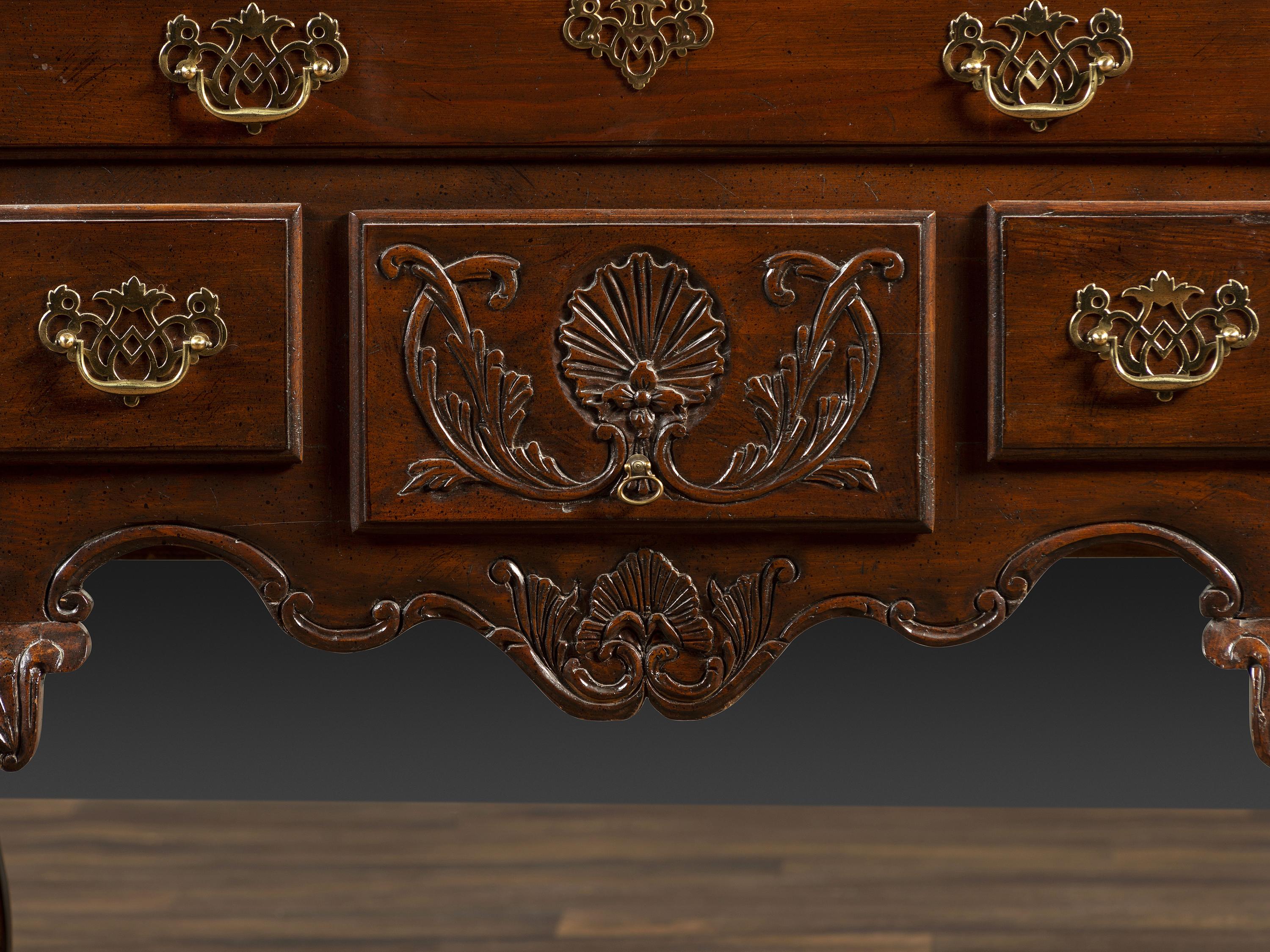 A Chippendale Style Carved Mahogany Dressing Table