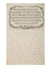 [LINCOLN, Abraham]. ALS from Springfield, IL, describing a Wide Awake procession. 8 June 1860.
