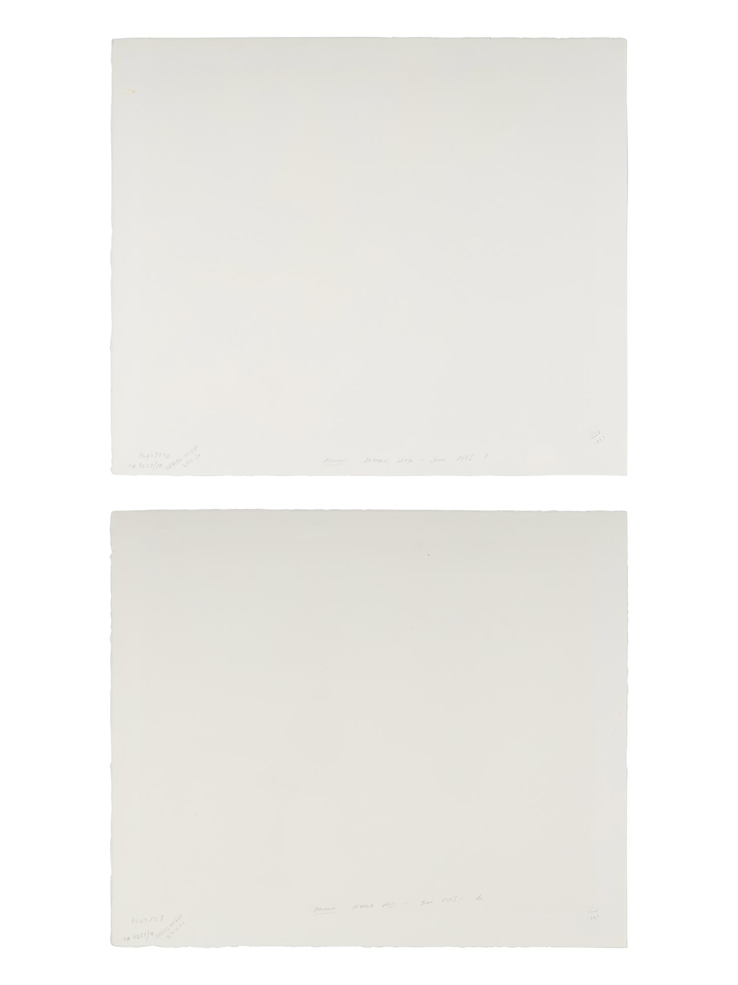 Small Red 1 and Small Red 4 (a pair of prints), 1973