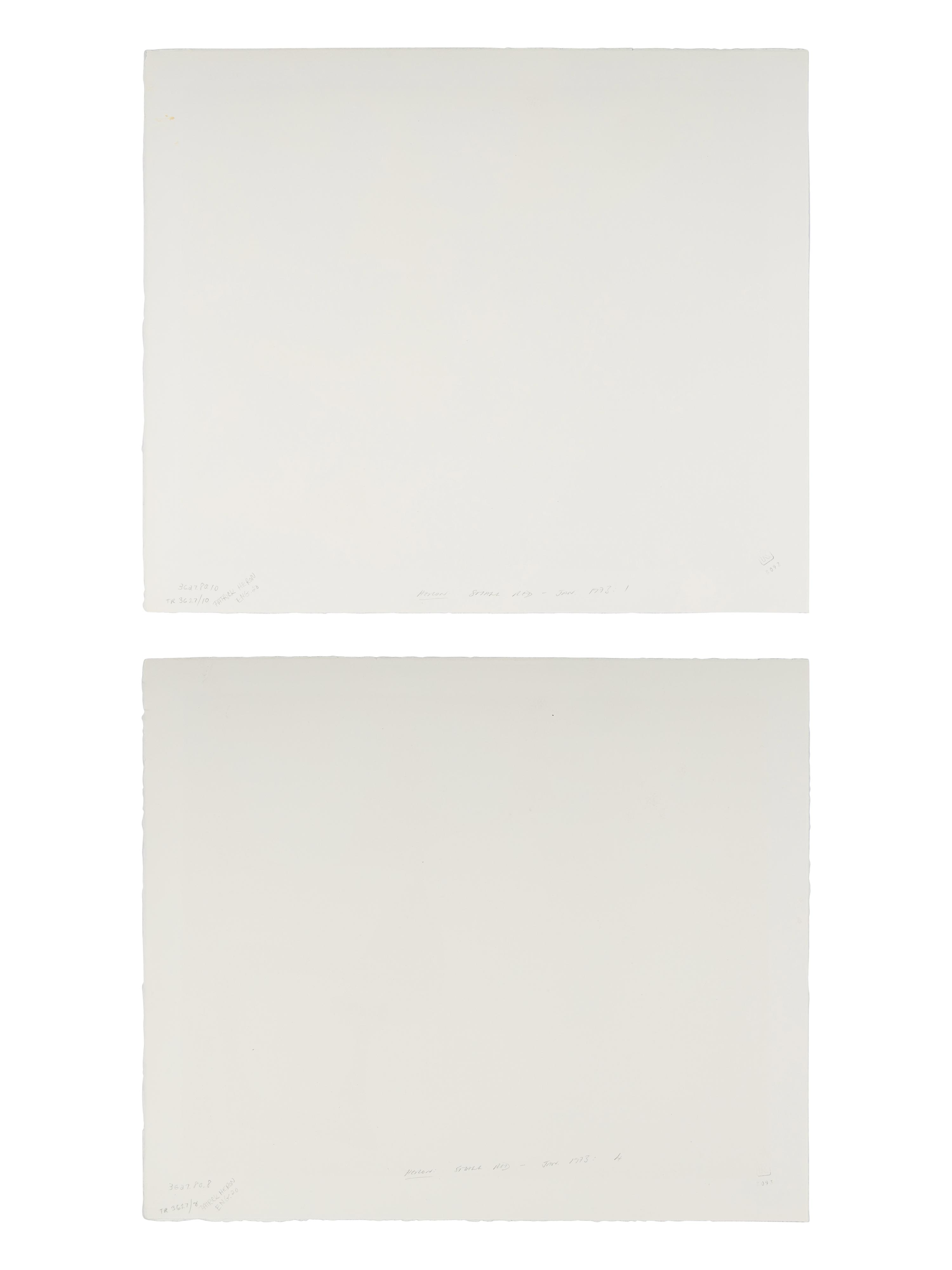Small Red 1 and Small Red 4 (a pair of prints), 1973