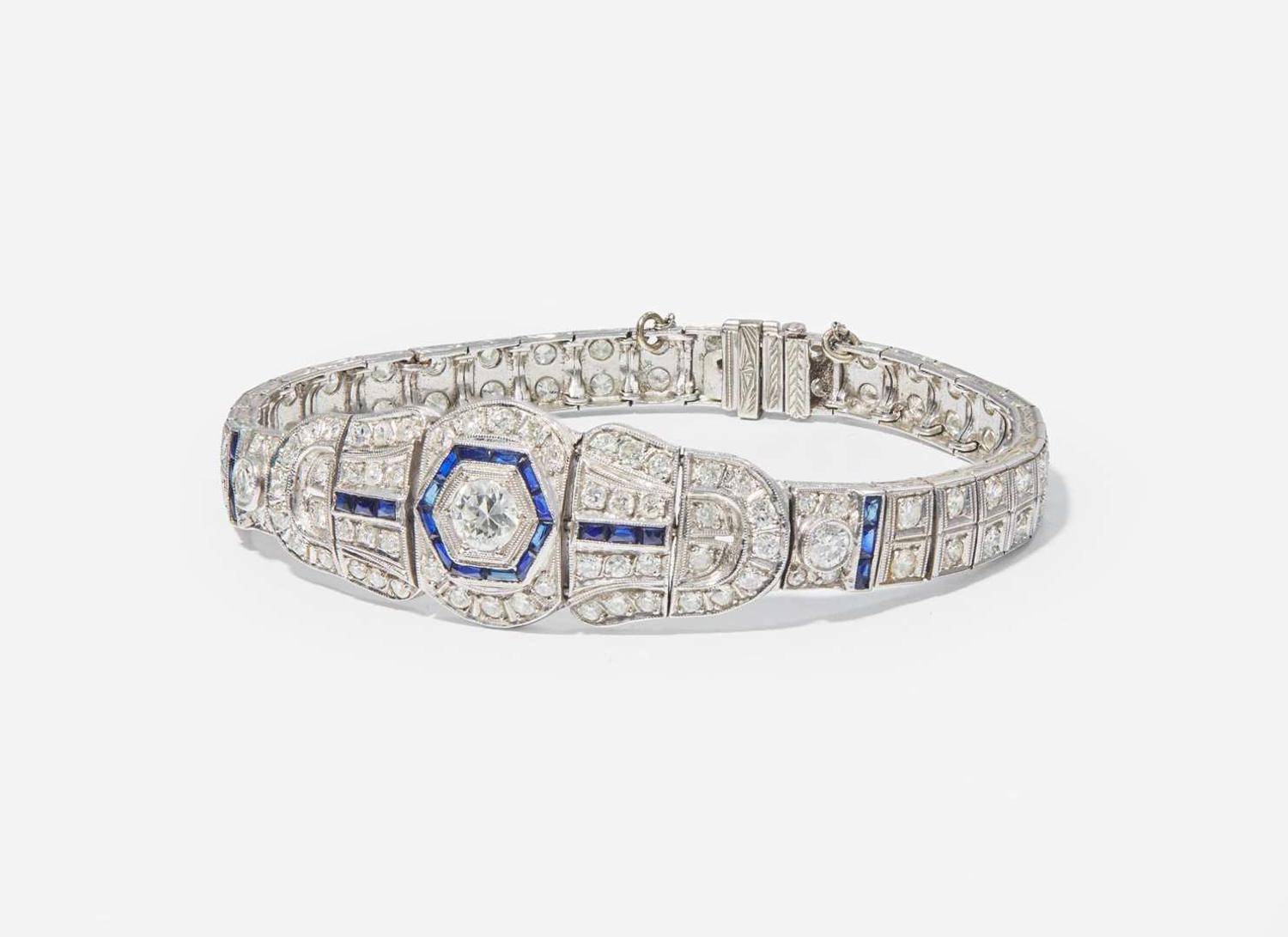 An Art Deco Sapphire and Diamond Bracelet
