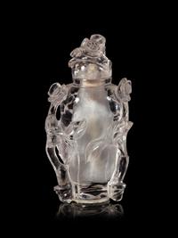 A Carved Rock Crystal Snuff Bottle