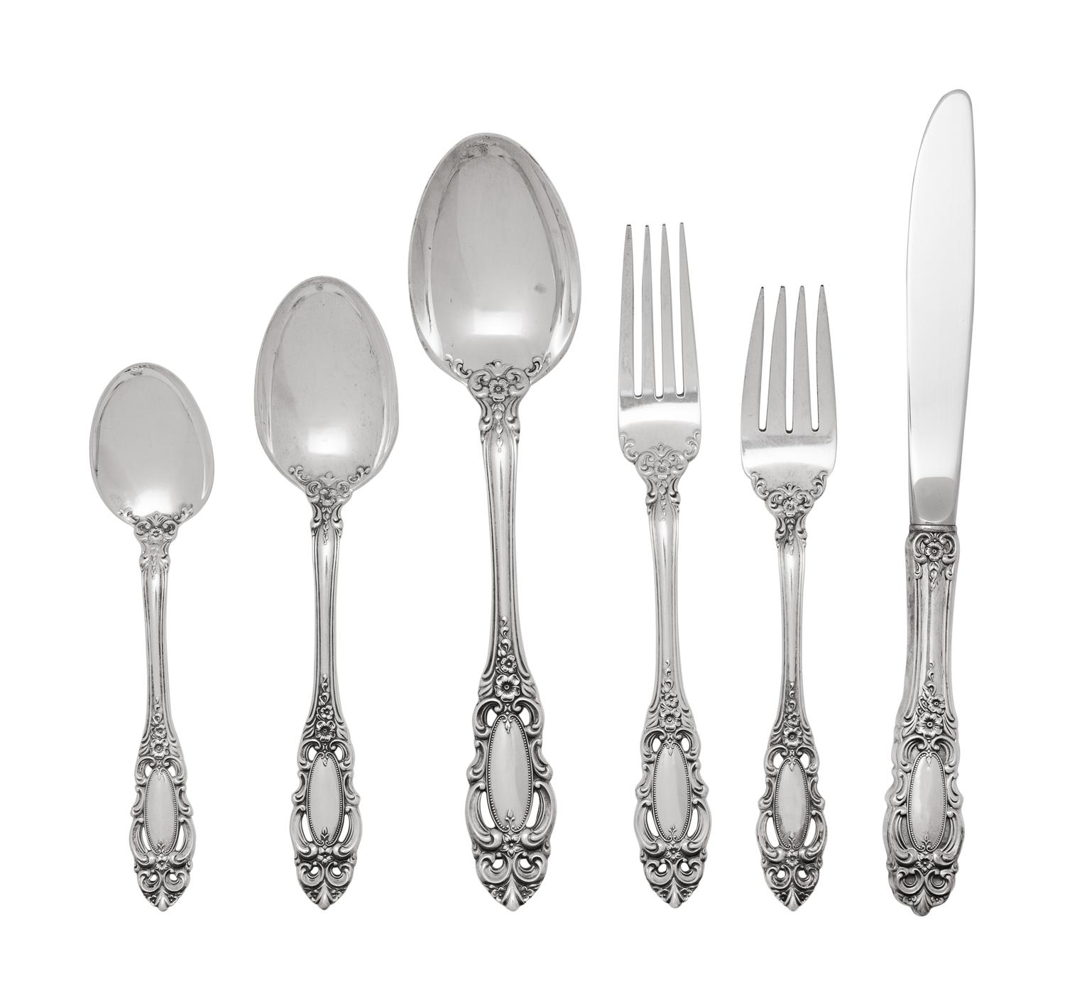 An American Silver Flatware Service