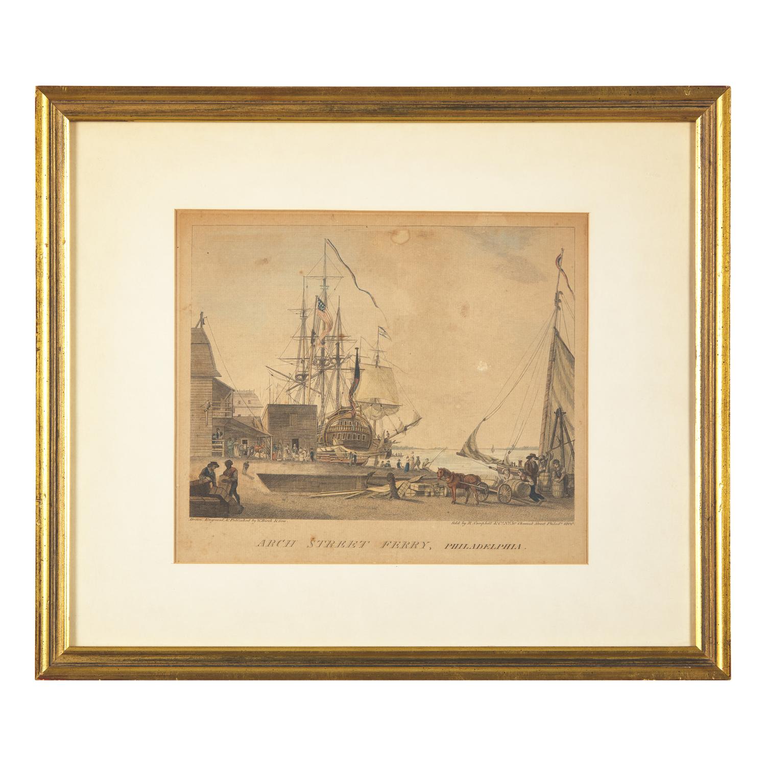 [Prints] Birch, William. Pair of Prints from The City of Philadelphia