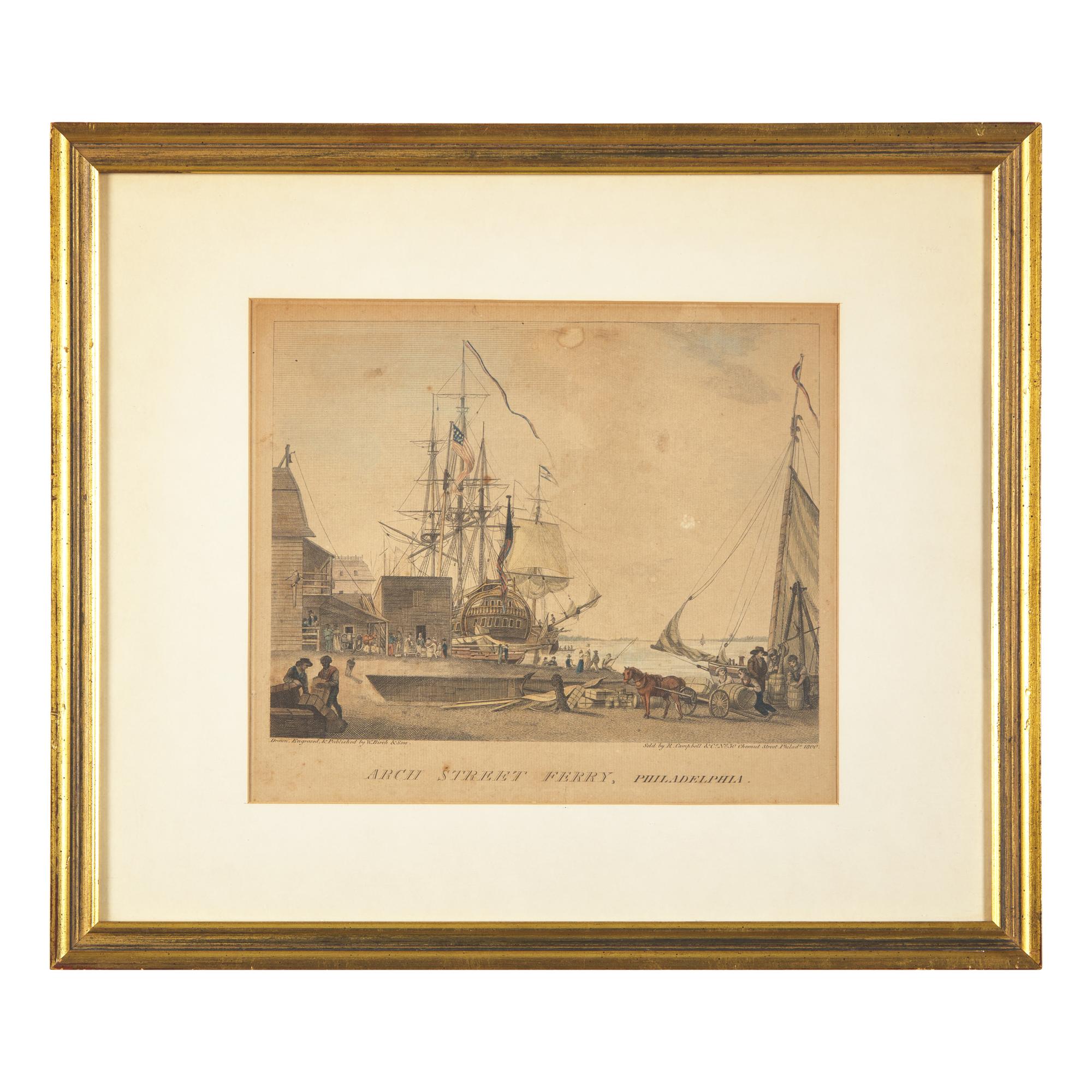 [Prints] Birch, William. Pair of Prints from The City of Philadelphia