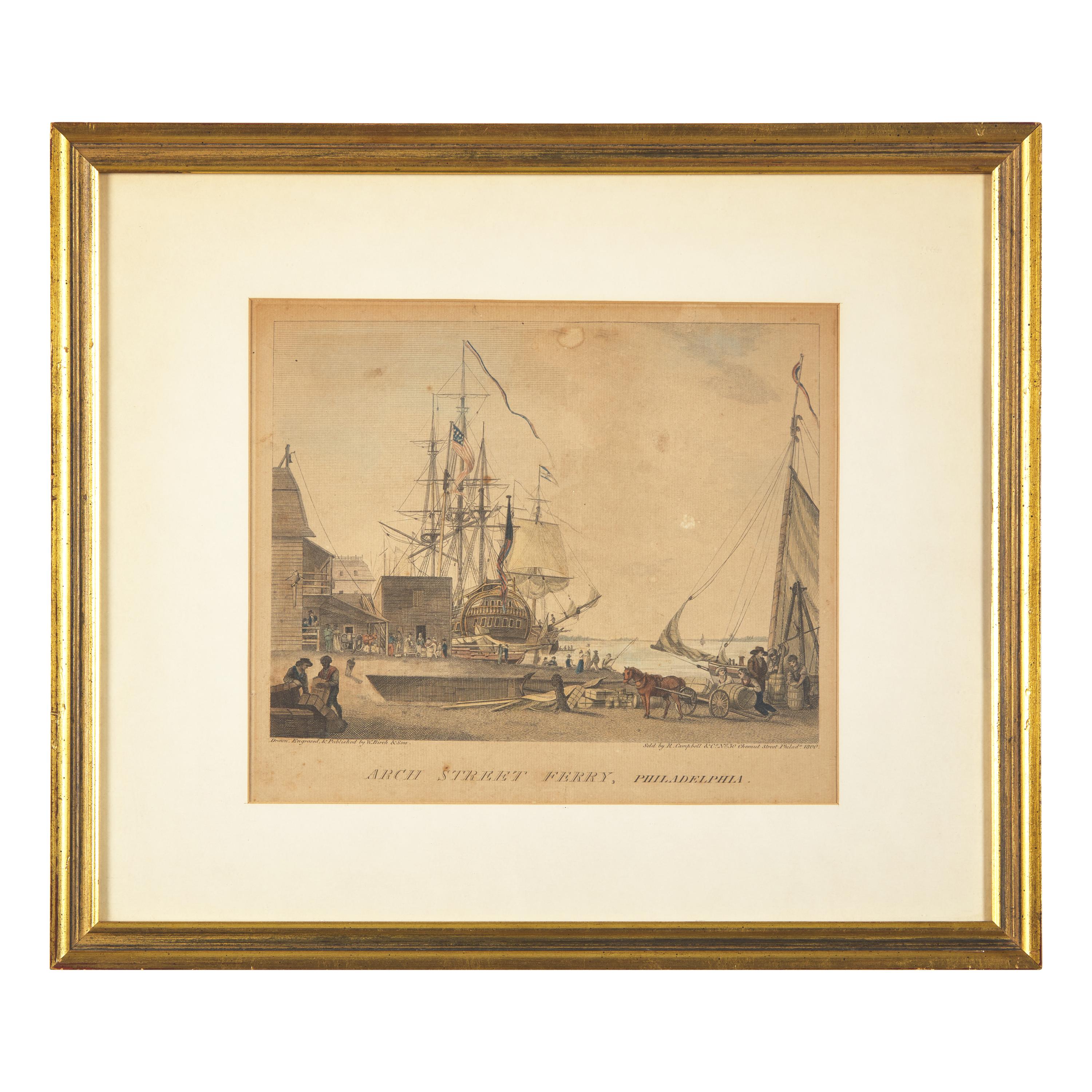 [Prints] Birch, William. Pair of Prints from The City of Philadelphia
