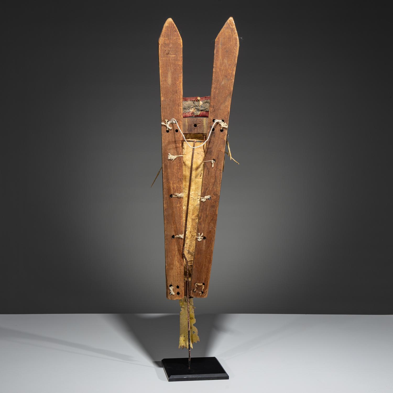 Kiowa Beaded Hide Doll Cradle