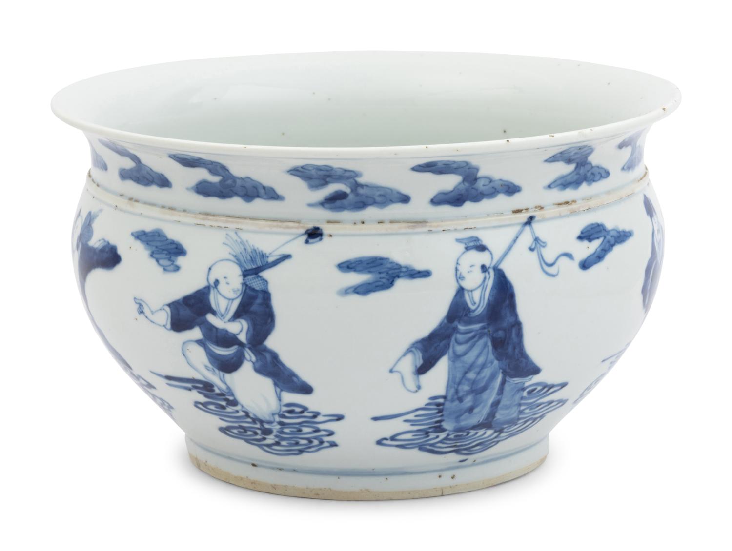 A Chinese Blue and White Porcelain Censer