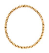 TIFFANY & CO., YELLOW GOLD 'SIGNATURE X' NECKLACE