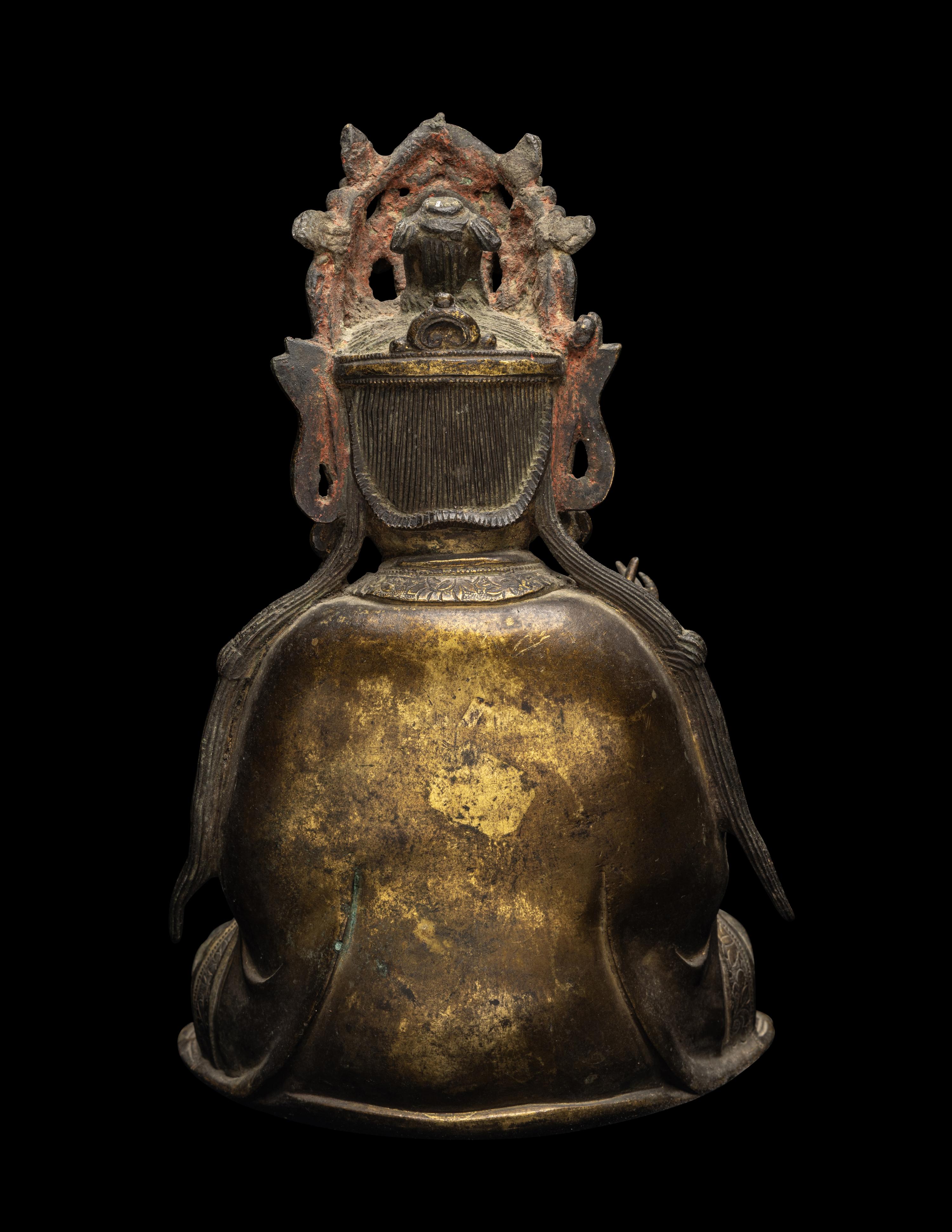 A Chinese Gilt Bronze Figure of Guanyin