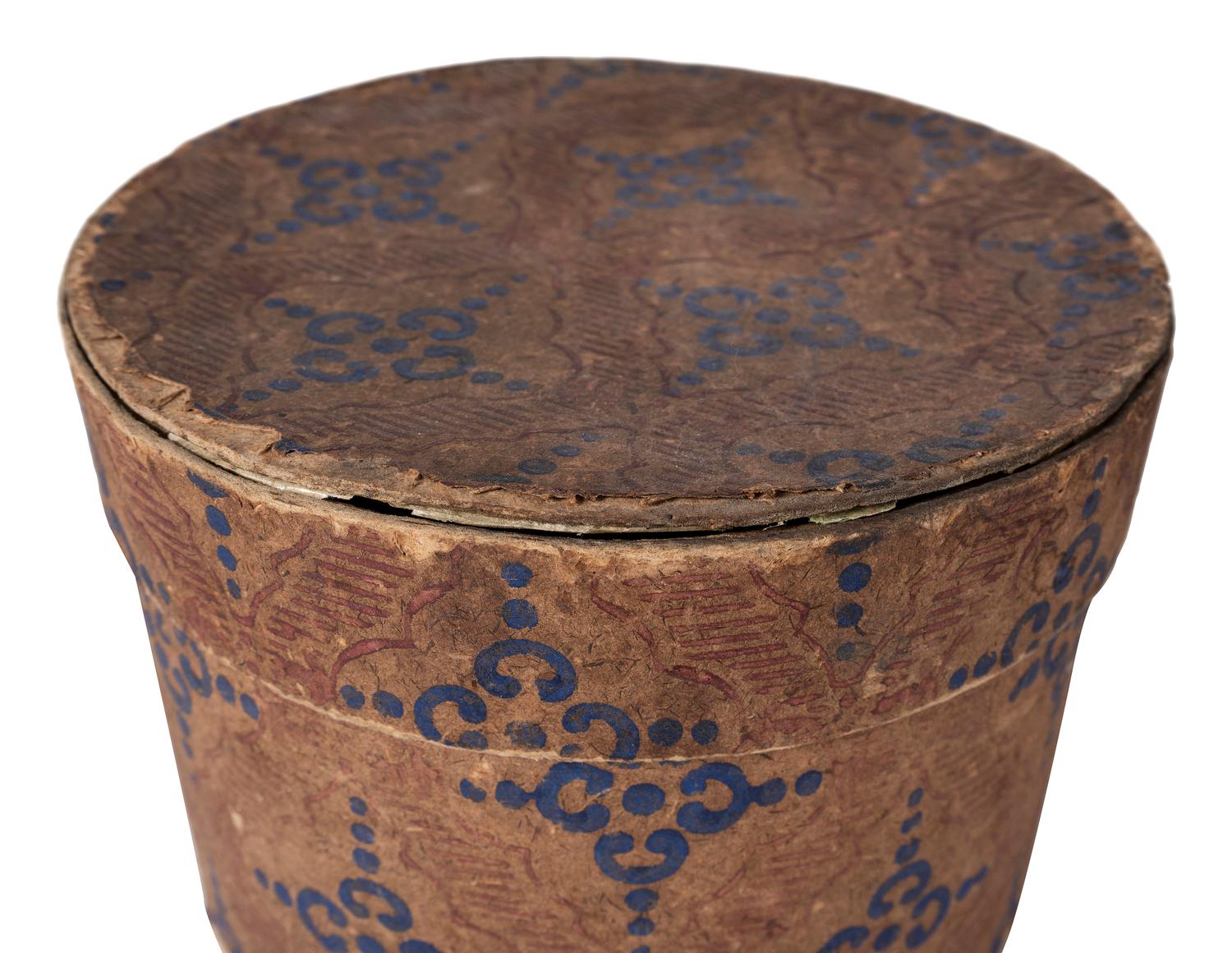 Two Paint Decorated Wallpaper Boxes