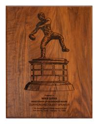 A 1988 Davey O'Brien Award Dinner Plaque Presented to Mike Ditka Formerly Displayed at Mike Ditka's Restaurant