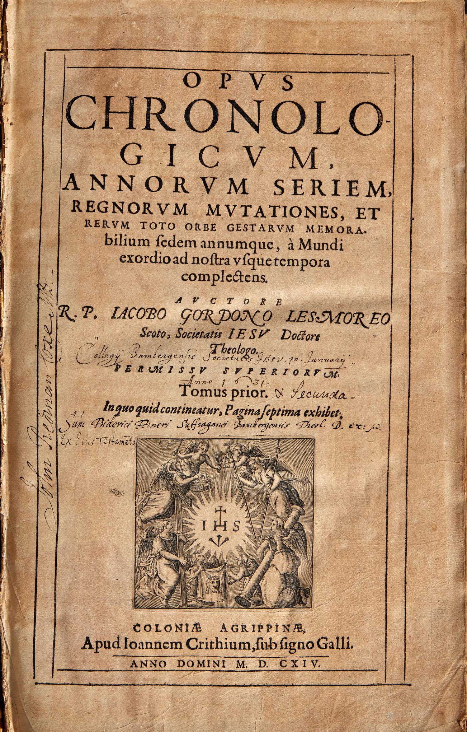 [Literature] Gordon, Jacob. Opus Chronologicum, Annorum Seriem, Regnorum Mutationes...