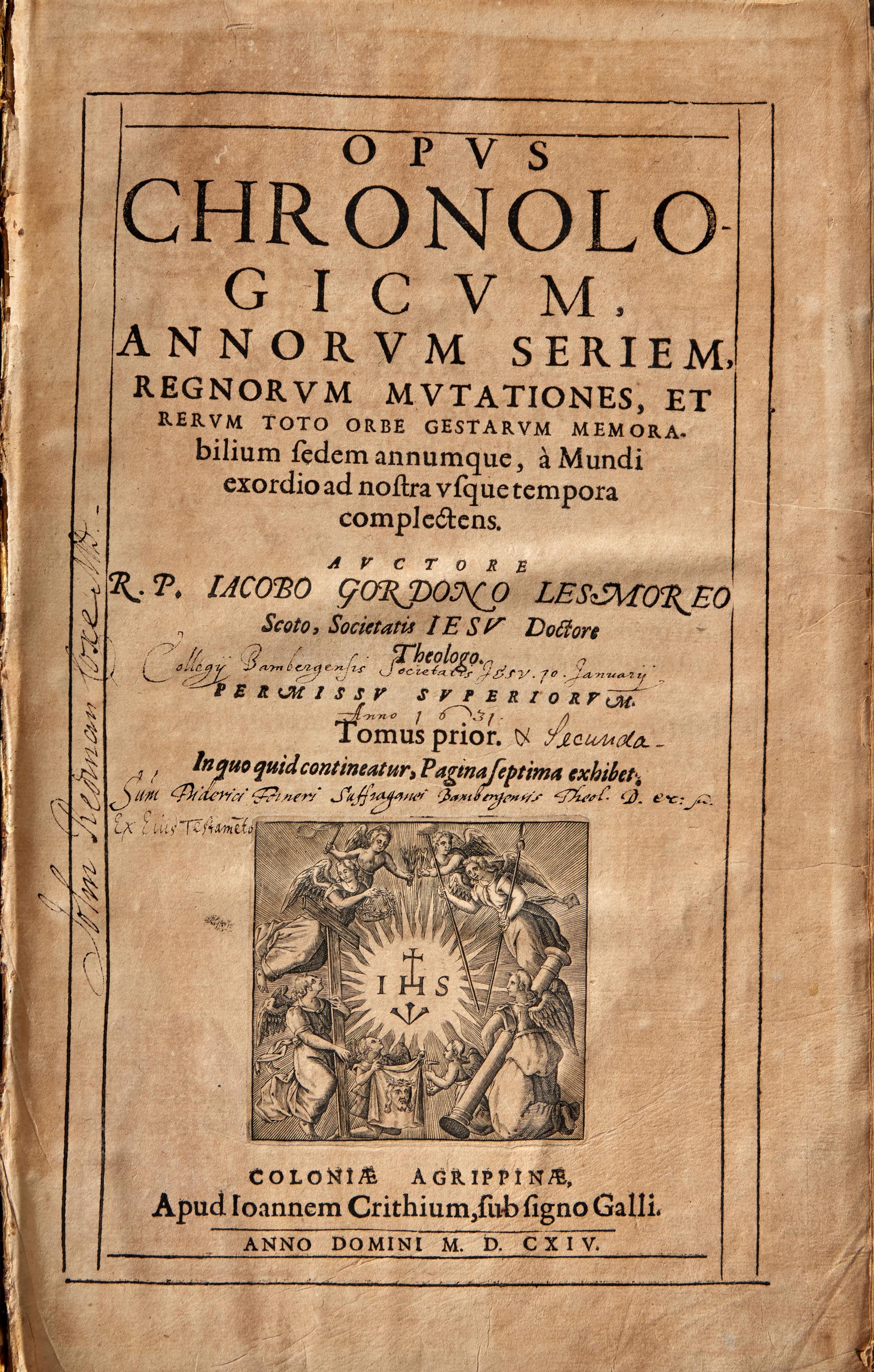 [Literature] Gordon, Jacob. Opus Chronologicum, Annorum Seriem, Regnorum Mutationes...